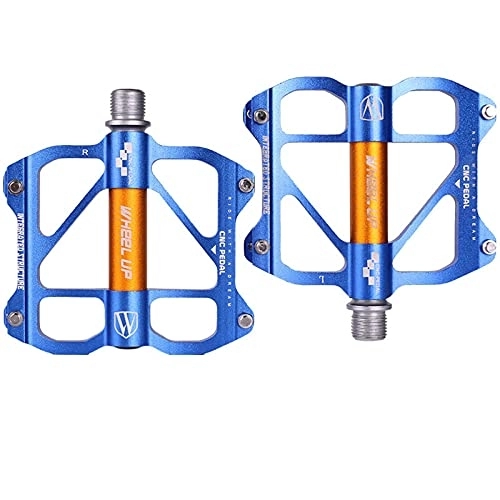 Mountain Bike Pedal : TTZHJIN Bike Pedals Mountain Super Light Pedal 3 Palin Sealed Bearings Widely Applicable Comes With 8 Cleats Chromium Molybdenum Steel Shaft 14Mm Universal Screw, Blue-11×9.5cm