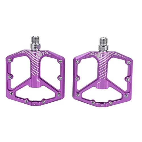 Mountain Bike Pedal : Tuzoo Mountain Bike Pedals, High Performance High Strength Integrated Non Slip Bike Bearing Pedals Scratch Resistance for Folding Bikes for City Bikes(Purple)