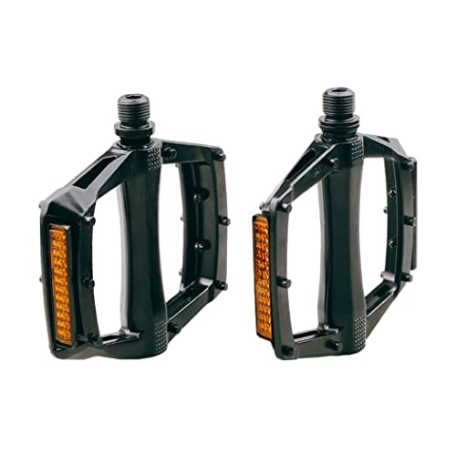 Mountain Bike Pedal : Uayasily Bike Pedals Lightweight Non-Slip Platform Pedal Bicycle Pedals with Reflective Strips for Road Mountain BMX MTB Bike 1Pair