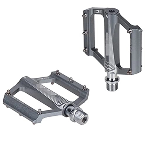 Mountain Bike Pedal : UFFD Mountain Bike Pedals Flat Bicycle MTB Pedals 9 / 16 Lightweight Road Bike Pedals Carbon Fiber Sealed Bearing Alloy Flat Pedals 2 Pair (Color : Gray, Size : 11.3cmx8.8cmx5.7cm)
