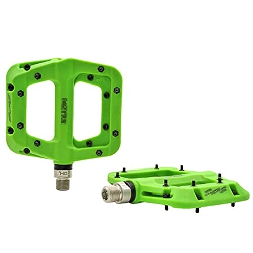 Mountain Bike Pedal : UFFD Mountain Bike Pedals MTB Pedals Bicycle Flat Pedals Aluminum 9 / 16" Sealed Bearing Lightweight Platform For Road Mountain BMX MTB Bike (Color : Green, Size : 100mmx125mmx109mm)