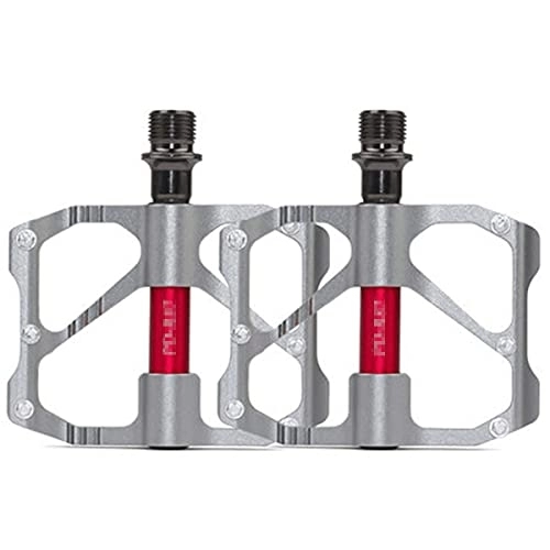 Mountain Bike Pedal : UFFD MTB Mountain Bike Pedals 3 Bearing Flat Platform Function Sealed Clipless Aluminum 9 / 16" Pedals with Cleats for Road (Color : A, Size : 114mmx93mm)