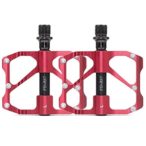 Mountain Bike Pedal : UFFD MTB Mountain Bike Pedals 3 Bearing Flat Platform Function Sealed Clipless Aluminum 9 / 16" Pedals with Cleats for Road (Color : B, Size : 114mmx93mm)