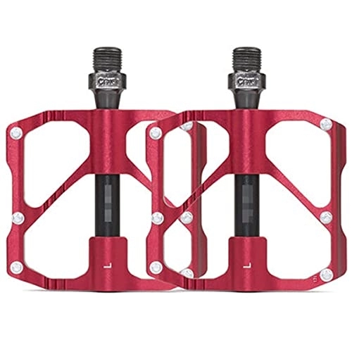 Mountain Bike Pedal : UFFD MTB Mountain Bike Pedals 3 Bearing Flat Platform Function Sealed Clipless Aluminum 9 / 16" Pedals with Cleats for Road (Color : C, Size : 114mmx93mm)