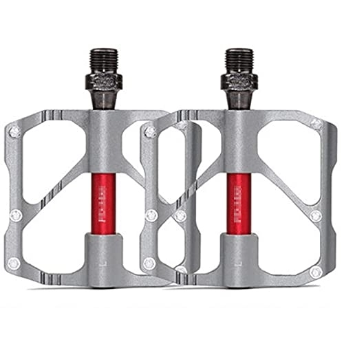 Mountain Bike Pedal : UFFD MTB Mountain Bike Pedals 3 Bearing Flat Platform Function Sealed Clipless Aluminum 9 / 16" Pedals with Cleats for Road (Color : E, Size : 114mmx93mm)