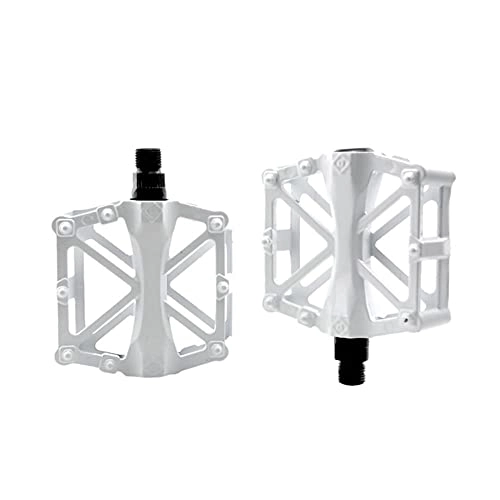 Mountain Bike Pedal : UKKD Bicycle Pedals Aluminum Alloy Road Bike Pedals Ultralight Mtb Bearing Bicycle Mtb Pedal Bike Parts Accessories-White