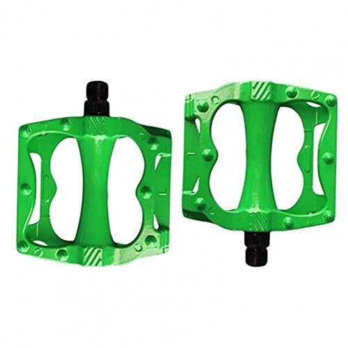 Mountain Bike Pedal : UKKD Bicycle Pedals Colourful Pedal Mountain Bike Road Cycle Aluminum Green Blue White Bicycle Parts For Outdoor Folding Children Bike-Green