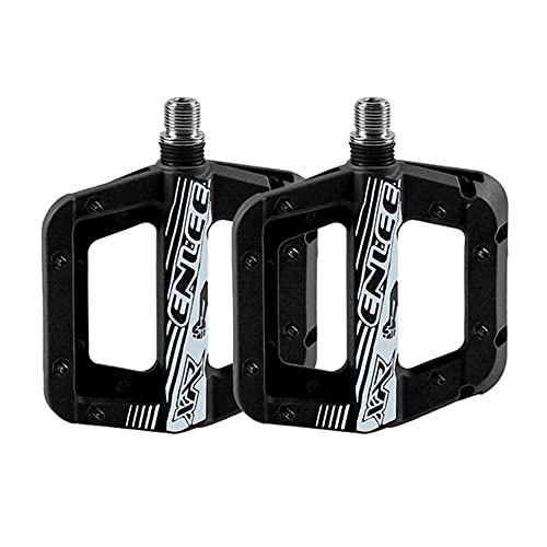 Mountain Bike Pedal : UKKD Bicycle Pedals Mtb Mountain / Road Bike Nylon Fibre Bearing Pedals Antiskid Ultralight 323G Bicycle Pedal Cycling Accessor-Black