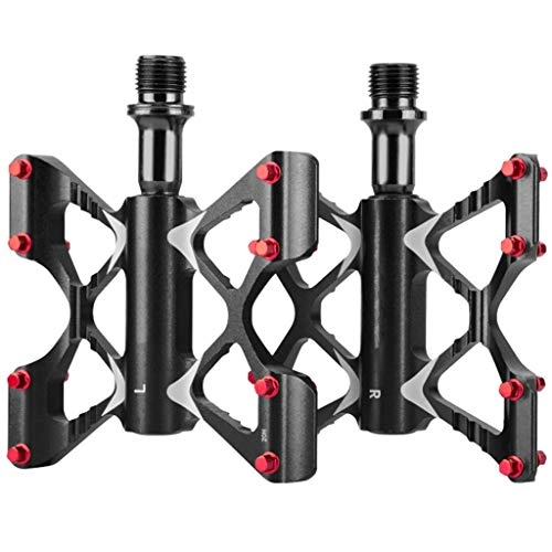 Mountain Bike Pedal : Ultralight Alloy Bicycle Pedals, Non-slip, Durable Accessories For Mountain Or Road Biking (Color : Black)
