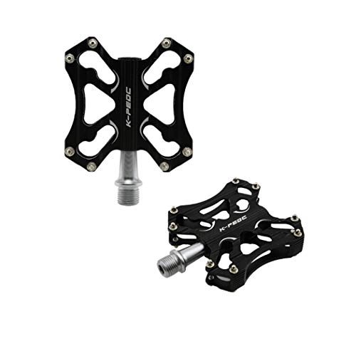 Mountain Bike Pedal : Universal Bicycle Pedals Aluminum Alloy Casting Body Strong Non-Slip DU Sealed Bearing Pedal for 9 / 16 MTB BMX Road Mountain Bike Cycle (Black, 1 Pair)