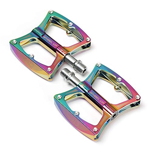 Mountain Bike Pedal : Universal Mountain Bike Pedals Metal Aluminum Alloy Anti-slip Road Bike Pedals Widening Suit for Most Bike Parts