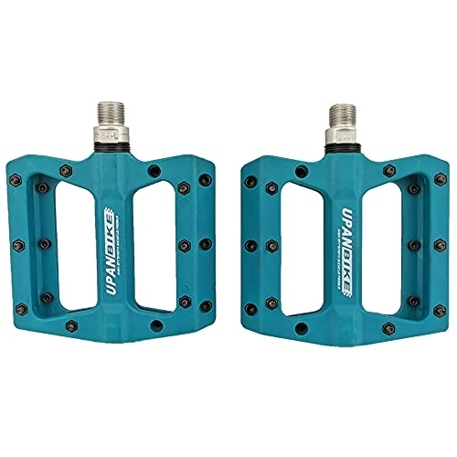 Mountain Bike Pedal : UPANBIKE Bicycle Pedals 9 / 16" Spindle Nylon Fiber MTB Mountain Bike Road Bicycle Pedals(Blue)