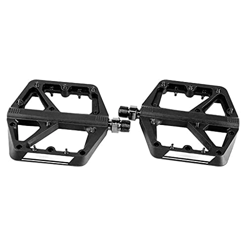 Mountain Bike Pedal : URJEKQ Bmx pedals, Universal stationary bike pedals Aluminum Alloy Cycling Pedals for Road Mountain Bike BMX Black
