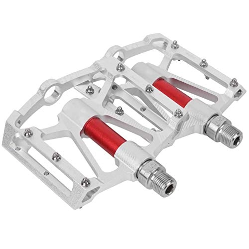 Mountain Bike Pedal : Uxsiya Aluminium Alloy Bike Pedal Mountain Bicycle Pedal Wear Resistant Accessory robust for trail riding for Home Entertainment(Silver)