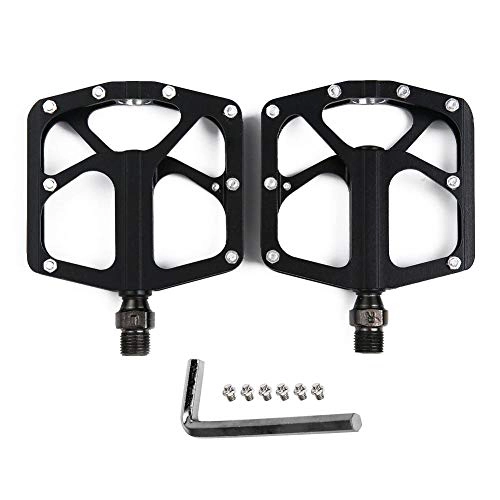 Mountain Bike Pedal : V GEBY Bike Pedals 1Pair Road Mountain Bike Bicycle Pedals Aluminum Sealed Bearing 9 / 16 for Road Mountain Bike(Black)