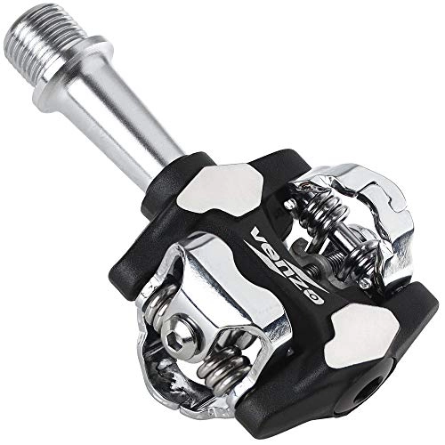Mountain Bike Pedal : Venzo MTB Mountain Bike Forged 6066 Aluminum Sealed Clipless Pedals 9 / 16" Compatible with Shimano SPD Type Cleats SM-SH51 MTB Shoes - Easy Clip in