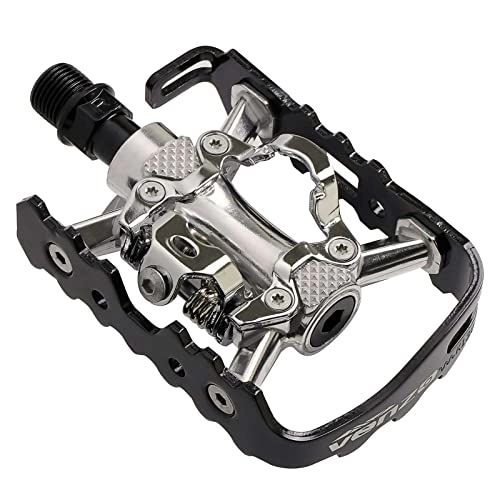 Mountain Bike Pedal : Venzo Multi-Use Compatible with Shimano SPD Mountain Bike Bicycle Sealed Clipless Pedals - Dual Platform Multi-Purpose - Great for Touring, Road, Trekking Bikes