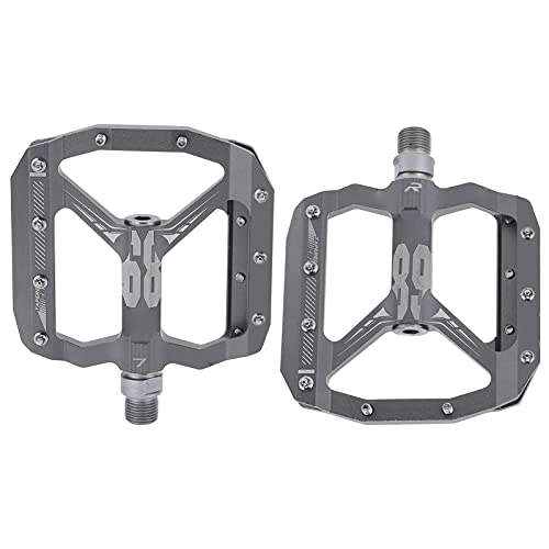 Mountain Bike Pedal : VGEBY Bike Pedals, 2pcs Mountain Bike Pedals Non‑Slip DU Bearing Lightweight Bicycle Platform Flat Pedals(grey) Bicycles and accessories Riding