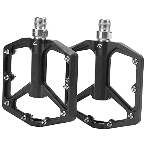 Mountain Bike Pedal : VGEBY Mountain Bike Pedals, 1 Pair Aluminium Alloy Non‑Slip Bicycle Platform Flat Pedals(black) Bicycles And Spare Parts