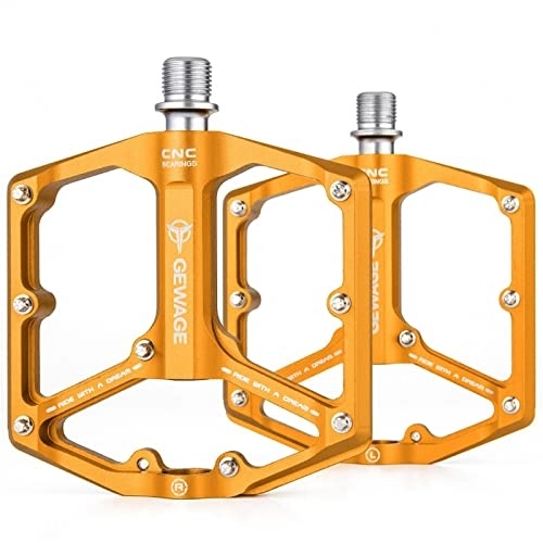 Mountain Bike Pedal : vincente Enlarged and Widened Bike Pedals, Mountain Bike Aluminum Alloy Non-Slip Pedal - Sealed Bearing Design Mountain Bike Pedal