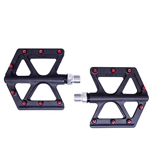 Mountain Bike Pedal : VISTANIA Cycling Bike Pedals Carbon Fiber Ultralight Flat Pedal Alloy MTB Cycling Pedal Mountain Road Bicycle Riding Accessories