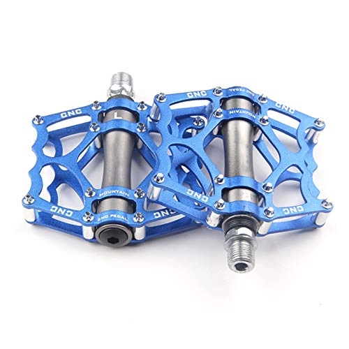Mountain Bike Pedal : VISTANIA Cycling Flat Bike Pedals MTB Road 2 Sealed Bearings Bicycle Pedals Mountain Bike Pedals Wide Platform pedales bicicleta mtb accessories (Color : Blue)