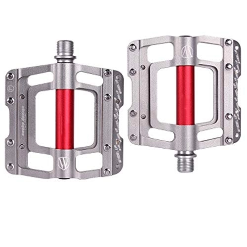 Mountain Bike Pedal : Vobajf Bicycle Pedals Pedals Bike Double Mountain Bicycle Pedals Platform Bike Pedals Pedals (Color : Silver, Size : 100x110x12mm)