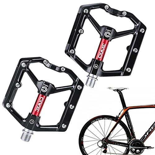 Mountain Bike Pedal : Voiakiu 5 Pcs Pedal for Mountain Bike - Non-Slip Mountain Bike Pedals - Road Bicycle Flat Pedals with Anti-Skid Pins, Universal Platform Pedal for Road Bikes Cycle-Cross Bikes