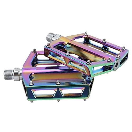 Mountain Bike Pedal : Voluxe Bike Pedals, Light Weight Mountain Bike Pedals Easy Installation Colorful for Bike for Cycling Enthusiasts