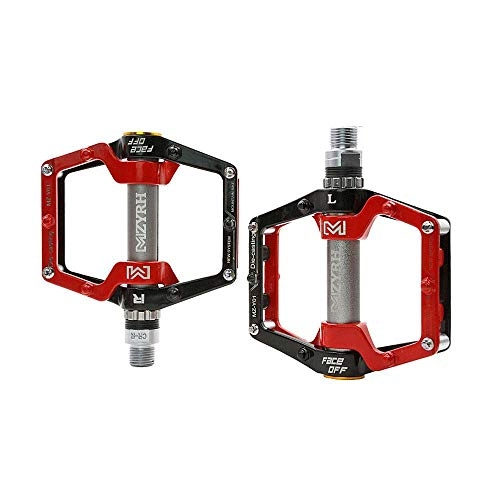Mountain Bike Pedal : Volwco Mountain Bike Pedals, Aluminum Alloy Platform Pedals with Anti-Skid Nails, High-Strength Save-Effort Road Bicycle Pedals
