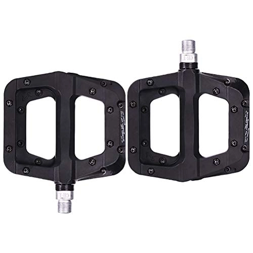 Mountain Bike Pedal : VORCOOL 1 Pair of Pedal Plate Nylon Bike Pedals Practical Durable Mountain Cycling Anti-skid Treadle Outdoor Sports Props (Black Average Size ï¼‰