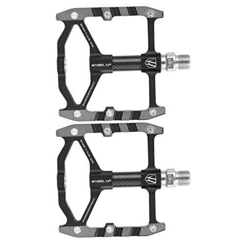 Mountain Bike Pedal : VORCOOL Mountain Bike Rear Pedal Mountain Cycling Pedals Aluminum Alloy Folding Bike Pegs Bicycle Foot Rest (Black Free Size)