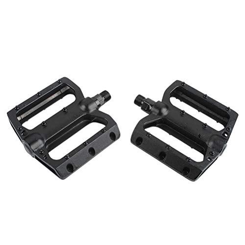 Mountain Bike Pedal : VOSAREA 1 Pair of Aluminium Alloy Bike Pedals with Non-Slip Enlarged Pedal for Mountain Bike Accessory (Black)