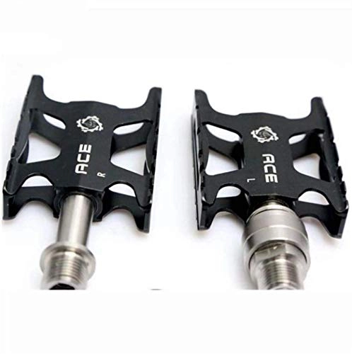 Mountain Bike Pedal : VSEQQQ Bicycle Pedal with Aluminium Alloy Bicycle Foot Pedals and Titanium Axles for MTB and Road Bike