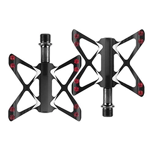 Mountain Bike Pedal : WANGDANA Bicycle Pedal Titanium Mountain Bicycle Pedal Mtb Highway Bicycle Self-Propelled 3 Bearing Ultra-Light Pedal Silver Black Red Gold A