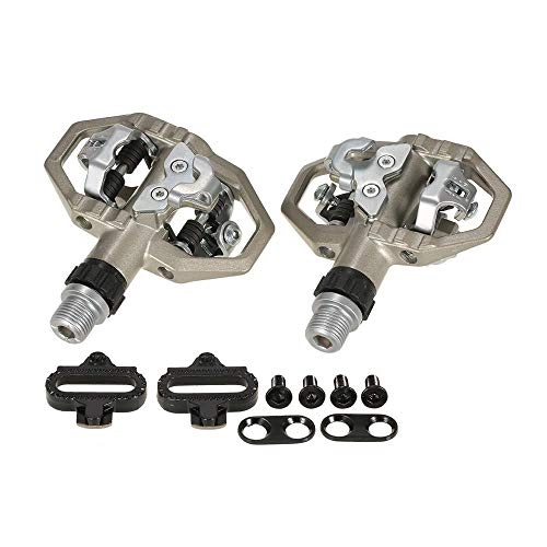 Mountain Bike Pedal : WANGDANA M279 Bicycle Pedal Sports Travel Mountain Bicycle Without Splint Mtb Spd Clamps Bicycle Pedal With Anti-Skid Clamp Light Grey