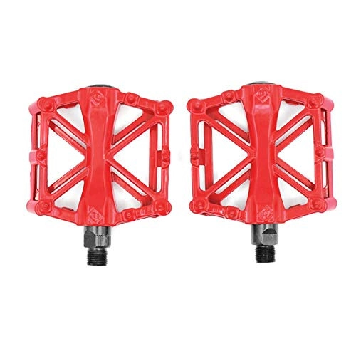 Mountain Bike Pedal : WANGDANA Mtb Pedal Of Mountain Bicycle Road Bicycle Bmx Bicycle Accessories With Aluminum Alloy Ultra-Light Pedal Bearing Red