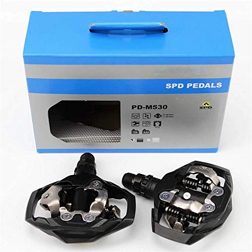 Mountain Bike Pedal : WANGDANA Pd-M530 Spd Pedal Mtb Mountain Xc Clip-Free Bicycle, Including Sm-Sh51 Anti-Skid Nail, Is Very Suitable For Cross-Country And Mountain Bicycle Travel Pedals, M530