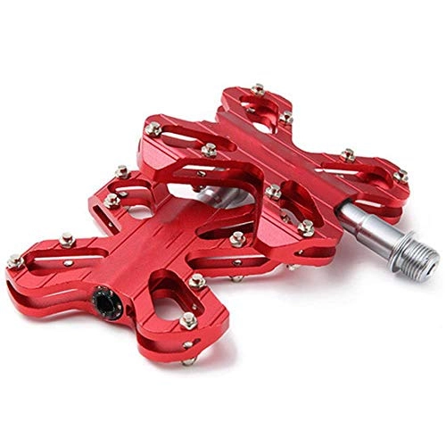 Mountain Bike Pedal : WANGDANA Sports Bicycle Pedal Bmx Mountain Bicycle Professional Anti-Skid Bicycle Accessories Aluminum Alloy Bicycle Pedal, Red