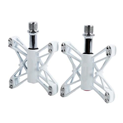 Mountain Bike Pedal : WANGDANA Super Light Specialized Mountain Mtb Bicycle Pedal Parts 3 Bearings Anti-Skid Bicycle Titanium Axis Cnc Pedal, White