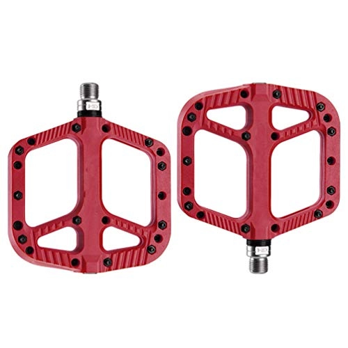 Mountain Bike Pedal : WANGLXFC Durable Bicycle Cycling Pedals, Nylon Anti Slip Durable Mountain MTB Bike Pedals Ultralight Cycling Road Bike Pedals, Waterproof and Dustproof Cozy, Pink