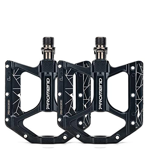 Mountain Bike Pedal : WANGLXFC Durable Bike Pedals Universal Mountain Bicycle Pedals Platform Bicycle Ultra Sealed Bearing Aluminum Alloy Flat Pedals Cozy, black