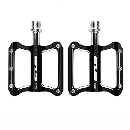 Mountain Bike Pedal : WANGLXFC Durable Lightweight Mountain Bike Pedals Bearing Composite 9 / 16 Universal Aluminum Alloy Bicycle Flat Platform Pedal for Road MTB Cozy, black