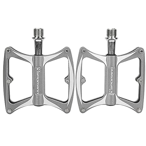 Mountain Bike Pedal : Wash basin-FEI 1 Pair Mountain Road Bike Pedals Aluminum Alloy Bicycle Cycling Replacement Parts (Titanium) Bike Pedals Bike Pedal Bicycle Pedals Road Bike Pedals Mountain Bike Pedals