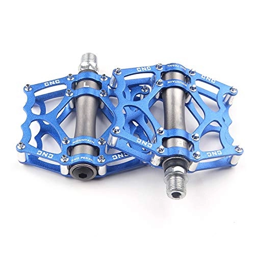 Mountain Bike Pedal : weichuang Bicycle pedal Flat Bike Pedals MTB Road 2 Sealed Bearings Bicycle Pedals Mountain Bike Pedals Wide Platform pedales mtb accessories Mountain bike pedal (Color : Blue)