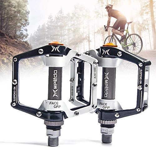 Mountain Bike Pedal : weichuang Bicycle pedal MTB Road Bicycle Pedals 3 Sealed Bearings Bicycle Pedals Mountain Bike Pedals Wide Platform Anti-slip and Rust-proof Mountain bike pedal (Color : Black)