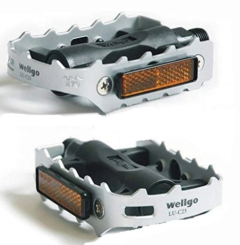 Mountain Bike Pedal : weichuang Bicycle pedal Pedals B LU-C25 Ultralight Bicycle Pedals Hight Quality Steel Pedal s Aluminum Brand Bicycle Cycling Bike Pedals Mountain bike pedal (Color : A)
