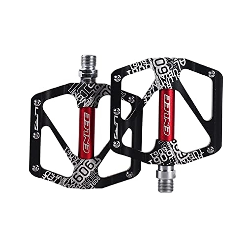Mountain Bike Pedal : WGZNYN Bike Pedals Aluminum Alloy Non-slip Super Light Mountain Bike Pedal Bearing Platform Road Mountain Large Area Bicycle Pedal Mtb Pedals (Color : Black)