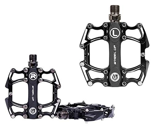 Mountain Bike Pedal : Wheel up 4 Bearings Bicycle Pedal Anti-slip Ultralight MTB Mountain Bike Pedal Sealed Bearing Pedals Bicycle Accessories Bike Pedals for Suitable all Types of Bicycles (Color : Natural)