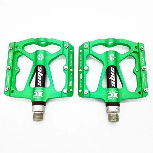 Mountain Bike Pedal : Willyn 3 Bearings Lightweight MTB CNC Mountain Cycling Bike Pedals JT32&33 (green with black)